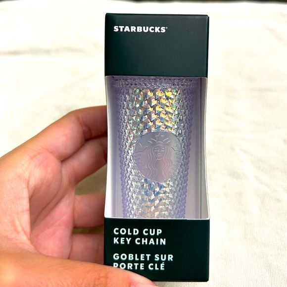 Starbucks Christmas 2023 Cold Cup Key Chain / Ornament Unicorn Studded Bling - Picture 2 of 4